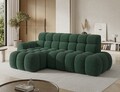 Coltar extensibil dreapta 3 locuri ELTAP, Ceedro, 283x165x98 cm, lemn/poliester, verde inchis