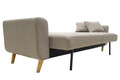 Canapea extensibila 3 locuri Carmelo, Pakoworld, 214x80x86 cm, lemn/textil, bej