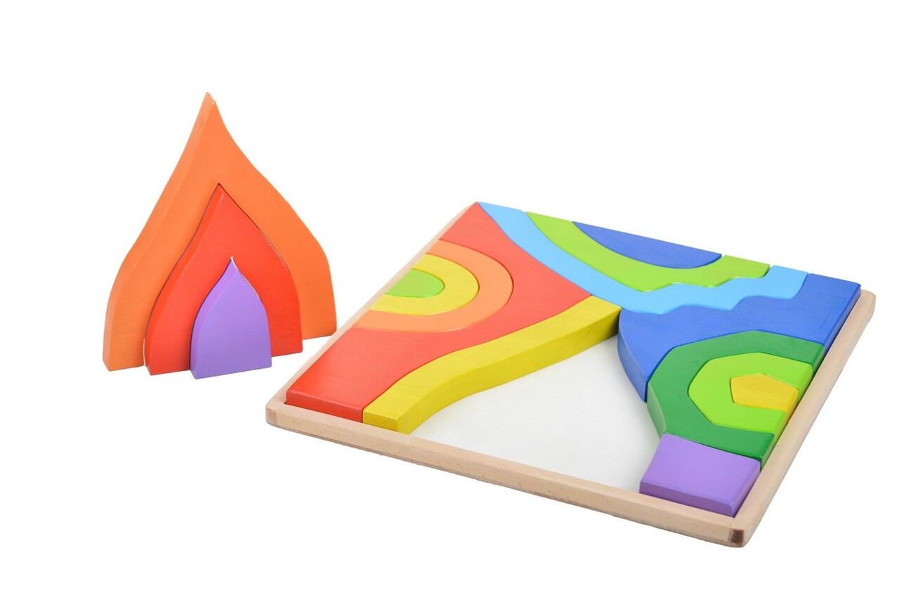 Jucarie pentru landou/carucior, Hanah Home, Flame, 32x32x4 cm, Multicolor - view 2