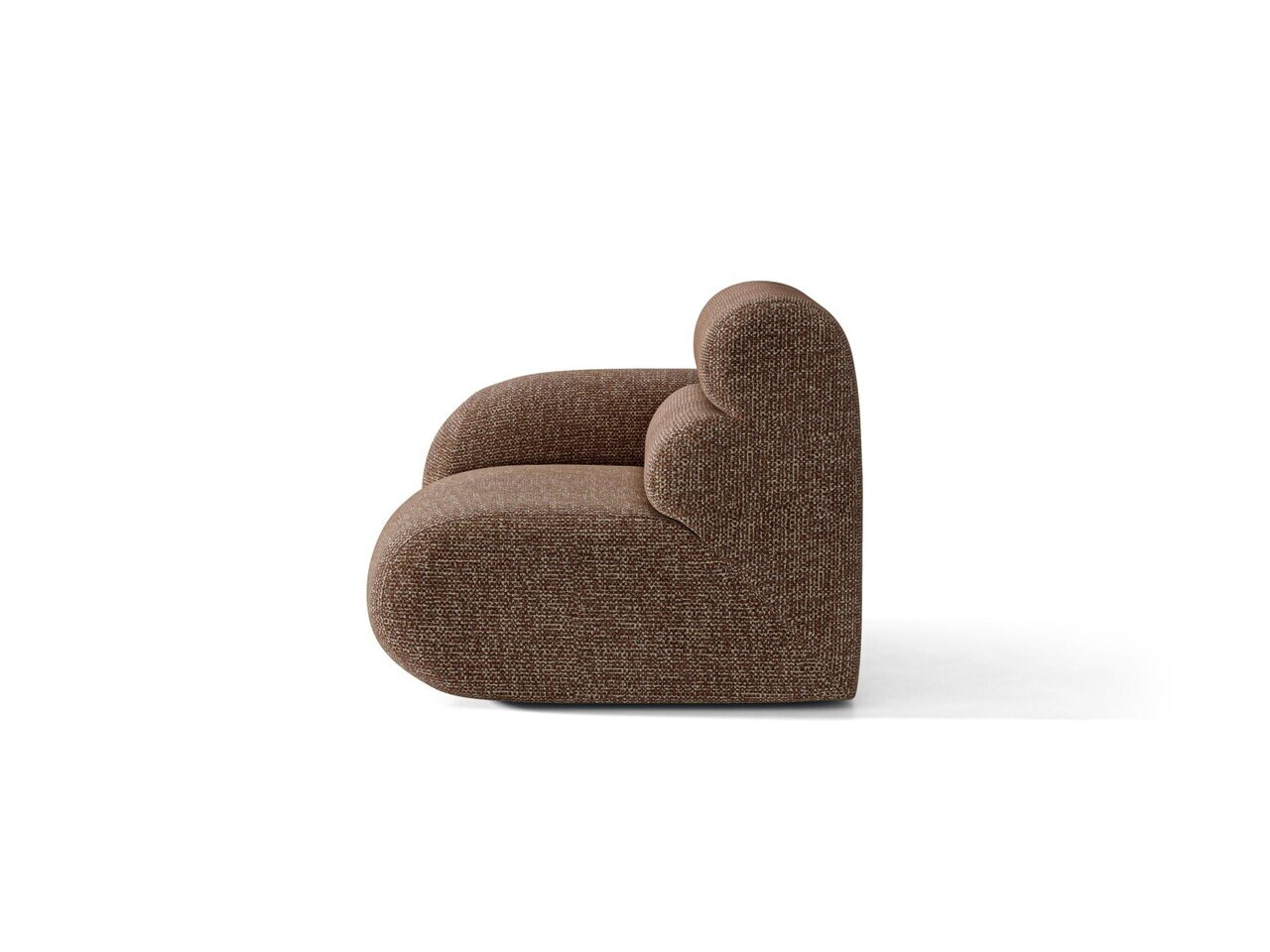 Modul canapea stanga 1 loc, Neo, Micadoni Home, 110x100x83 cm, tesatura Chenille Silencio, maro — imaginea 5