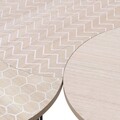 Set 3 masute Combined, InArt, 45 x 45 x 36 cm, fier/lemn de paulownia