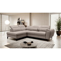 Coltar extensibil stanga 4 locuri ELTAP, LT-07PO, Noble, 255x201x100 cm, lemn/poliester, bej