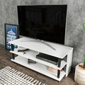 Comoda TV, Retricy, Pueblo, 120x44.6x47.4 cm, PAL, Alb/Negru