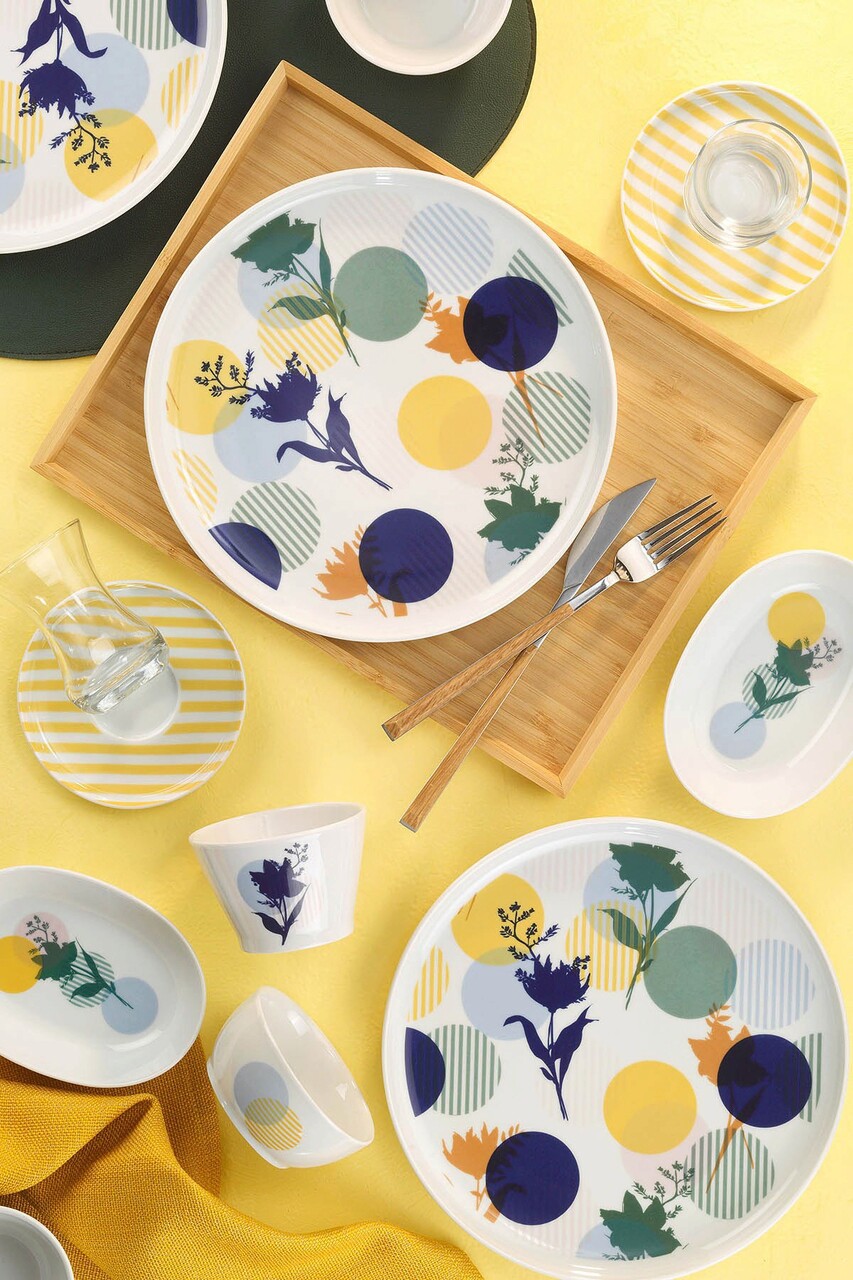 Serviciu de masa breakfast 26 piese MOD30KH60011993, Kutahya Porselen, portelan, multicolor - 1 | YEO