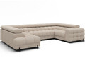 Coltar extensibil stanga 3 locuri ELTAP, LT-18CAL, Fectory, 346x205x93 cm, lemn/poliester, bej deschis