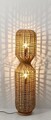 Lampadar Malabo, Bizzotto, D25x104 cm, 2 x E27, 40W, metal/hartie impletita, natural