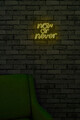 Decoratiune luminoasa LED, Now or Never, Benzi flexibile de neon, DC 12 V, Galben