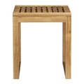 Taburet pentru baie Fondi, Wenko, 60x30x39 cm, lemn acacia, maro