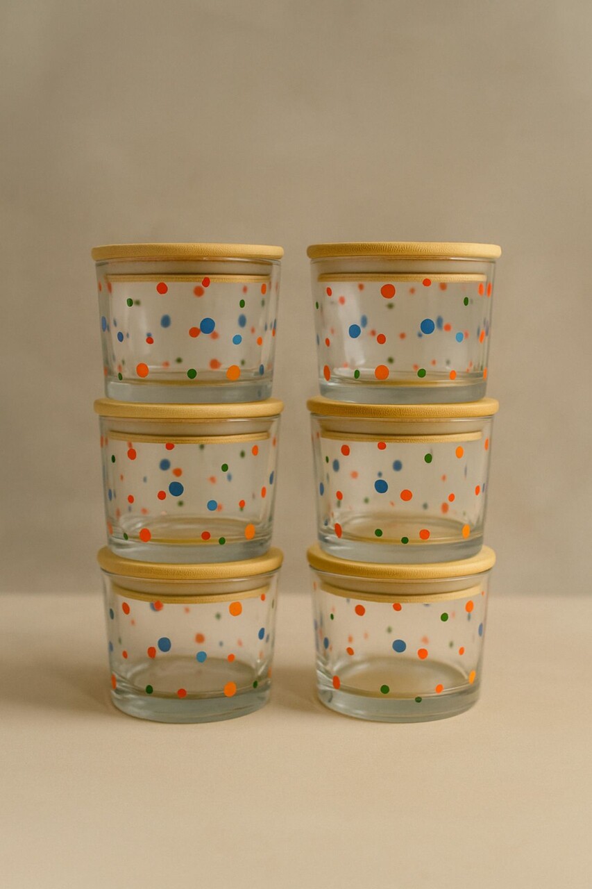 Set recipiente depozitare, Hermia, 409PBH1421, Capac din bambus: (6 bucăți), Transparent - imagine 4