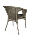 Scaun pentru gradina Alliss, Bizzotto, 58x61x74 cm, ratan/rachita, oliv