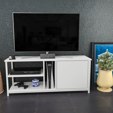 Comoda TV, Retricy, Neola, 120x35.3x50.8cm, PAL melaminat, Alb