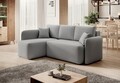 Coltar extensibil stanga 3 locuri ELTAP, Hadson, 206x150x89 cm, lemn/poliester, gri deschis