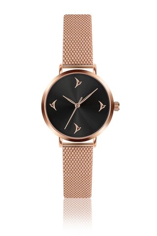 Ceas pentru dama, Emily Westwood, Tasmania Rose Gold, inox, auriu/negru