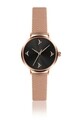 Ceas pentru dama, Emily Westwood, Tasmania Rose Gold, inox, auriu/negru