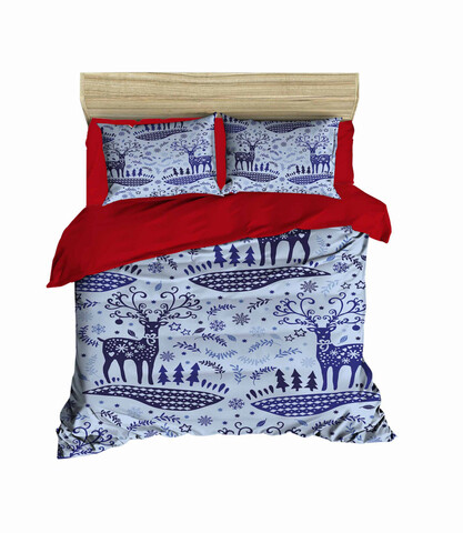 Lenjerie de pat dubla 3 piese, 453, pearl home, poliester satinat