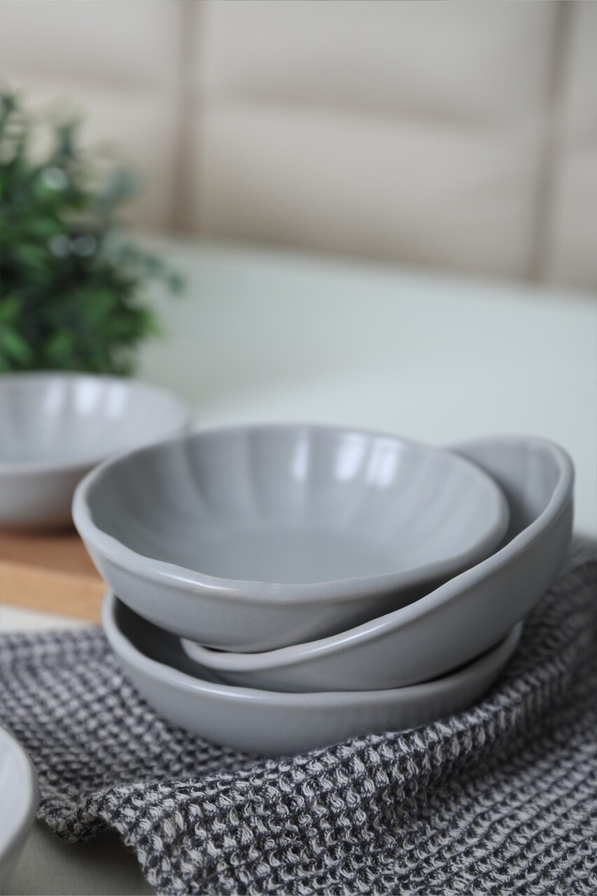 Set de boluri pentru aperitive (6 piese), L'essentiel Maison, 275KRM2417, Antibacterian, Gri - view 4