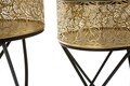 Set 2 masute Leavy, Mauro Ferretti, Ø 40x60 cm, fier, auriu/negru