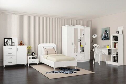Set dormitor pentru copii, Glenevis, Lavinia 507, Alb Glenevis