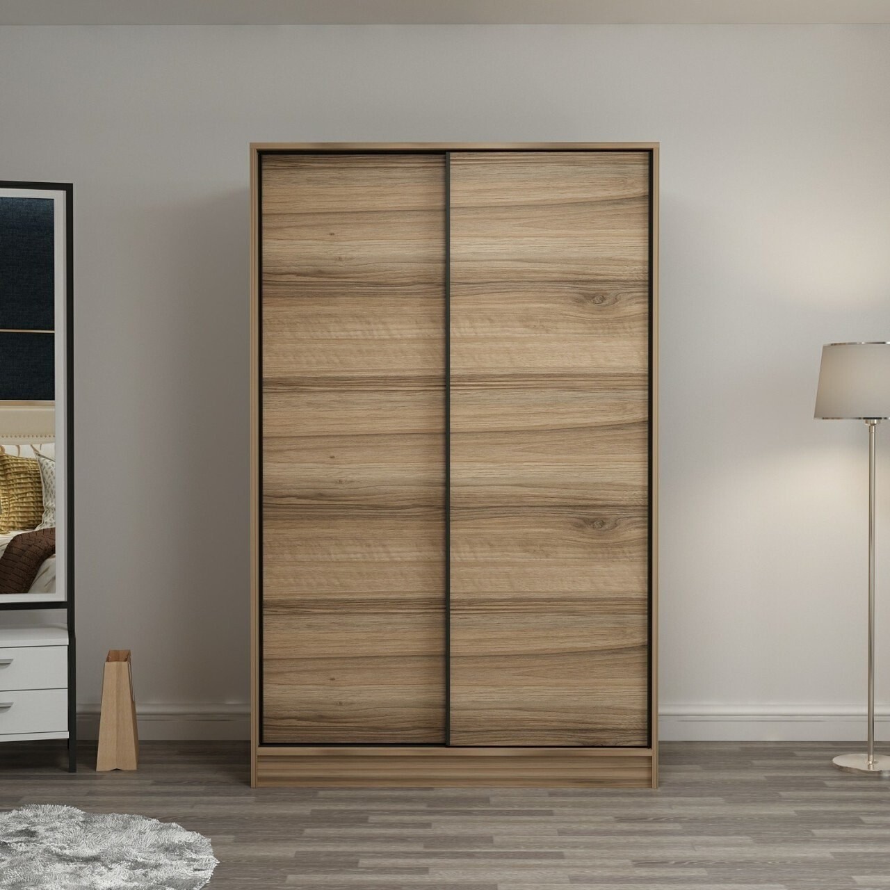 Dulap pentru haine, Minerva, Kale Oak, 120x210x52 cm, PAL, Stejar - 1 | YEO