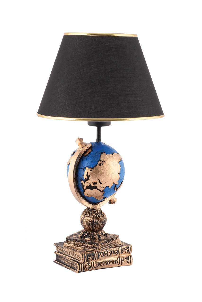 Lampa de masa, Opviq, 390FLH2250, Negru / Albastru / Auriu - view 3