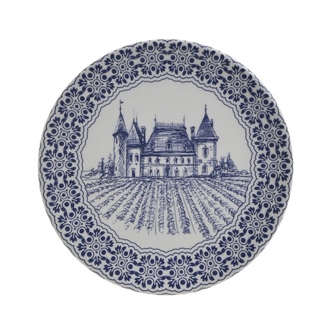 Set farfurii pentru desert 6 piese, InArt Maison, Ø17 cm, ceramica, albastru/ivoriu