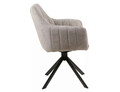 Scaun rotativ Azalia Brego, Signal, 61x44x86 cm, textil/otel, gri deschis/negru