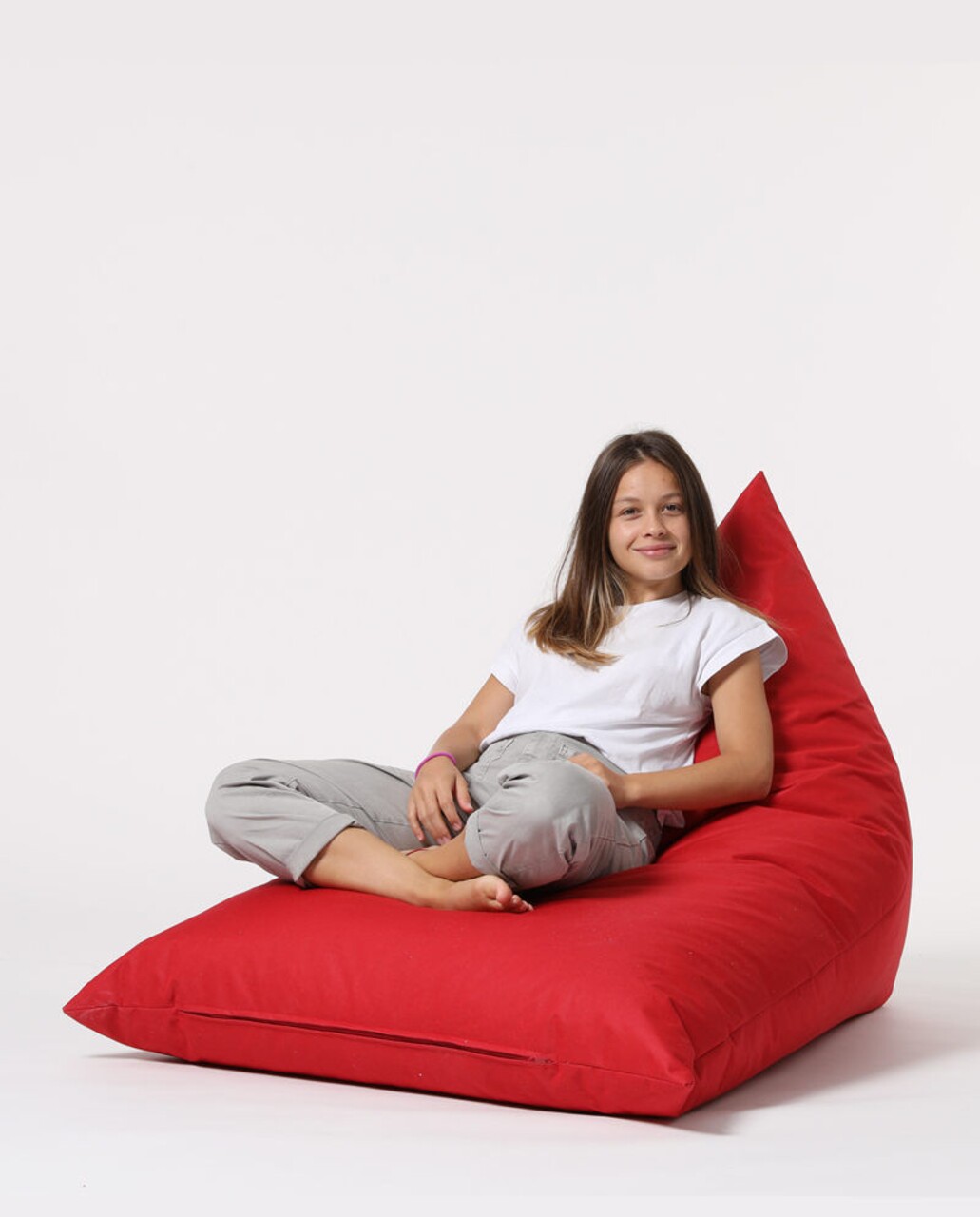 Fotoliu Puf, Bean Bag Ferndale, Pyramid Bed, 145 Cm, Poliester Impermeabil, Rosu