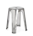 Scaun Sonny, Bizzotto, 34.5x34.5x46.5 cm, polietilena, gri/transparent