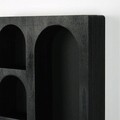Raft de perete, Evila Originals, Cry004-S, 26x40x6 cm, Lemn masiv, Negru
