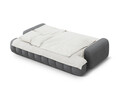 Canapea extensibila 4 locuri, Linz, Cosmopolitan Design, 250x100x84 cm, tesatura structurata, gri