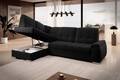 Coltar extensibil stanga 3 locuri ELTAP, LT-10FL, Sado, 272x192x95 cm, lemn/poliester, negru