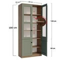 Dulap multifunctional, Hanah Home, Lisa 1600-228, 80x190x37 cm, Verde