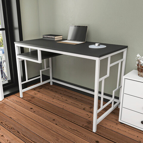 Birou, Retricy, Kennesaw, 120x60x74.8 cm, PAL, Alb / Antracit mezoni.ro
