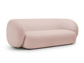Canapea modulara 3 locuri, Kate, Micadoni, 213x99x76 cm, tesatura boucle, roz pudra