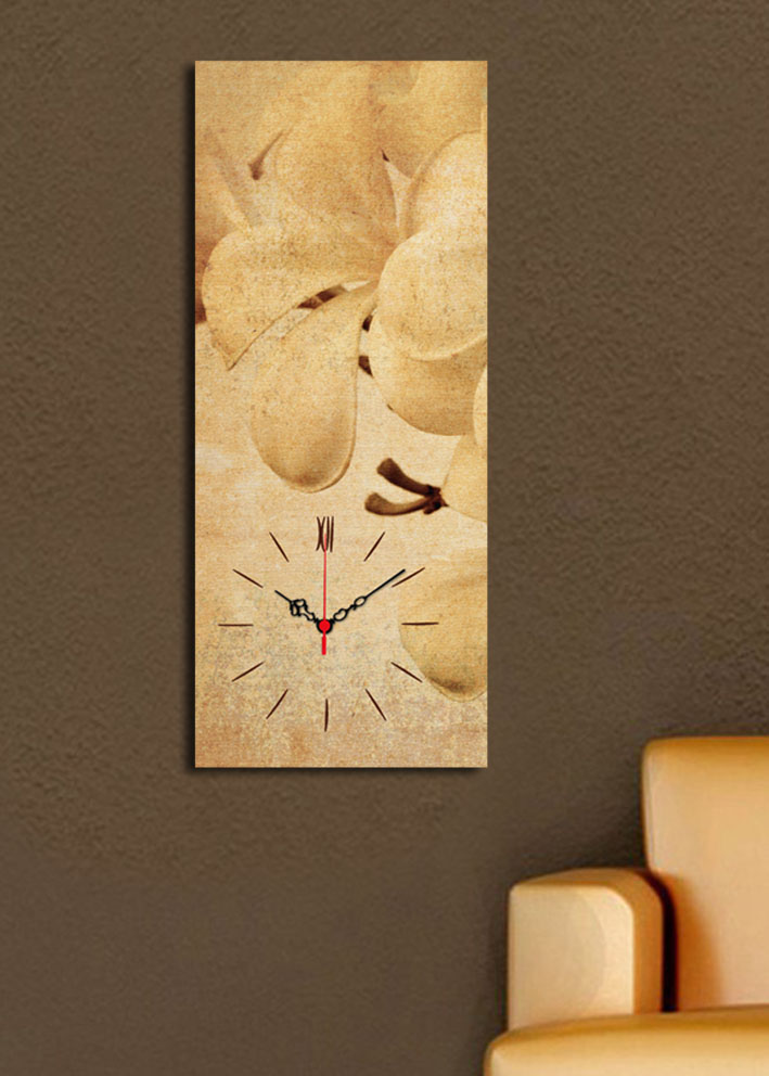 Ceas de perete, 3070CS-39, PÂNZĂ DIN PIELE ÎNTOARSĂ, 30 x 70 cm, Multicolor