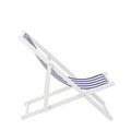 Sezlong Riges, Homla, 120x56x2.8/6 cm, lemn, alb/albastru