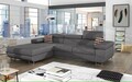 Coltar extensibil stanga 4 locuri ELTAP, Armd-21, Armando, 289x203x85 cm, lemn/poliester, gri/multicolor