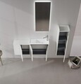 Dulap de baie cu chiuvetă, Hanah Home, Ferla 110, Cașmir mat