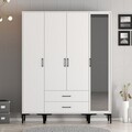 Dulap pentru haine, Hommy Craft, Kumsal STR, 160x47.5x201.4 cm, PAL, Alb