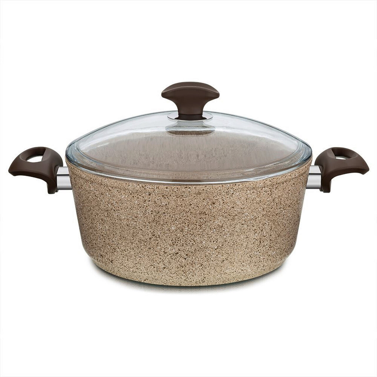 Oala, Hermia, 440FLZ1141, Invelis din granit , Sigur pentru cuptorul cu microunde / Sigur pentru mașina de spălat vase, Crem