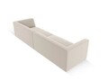 Canapea 4 locuri, Ruby, Micadoni Home, BL, 302x93x69 cm, piele ecologica, gri dove