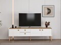 Comoda TV, Hanah Home, Mitra, 180x52x35 cm, Alb / Artizanal