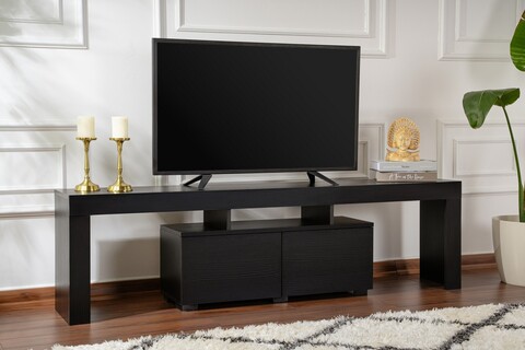 Comoda TV, Nordure, Enclave, 180x50x31 cm, PAL, Negru