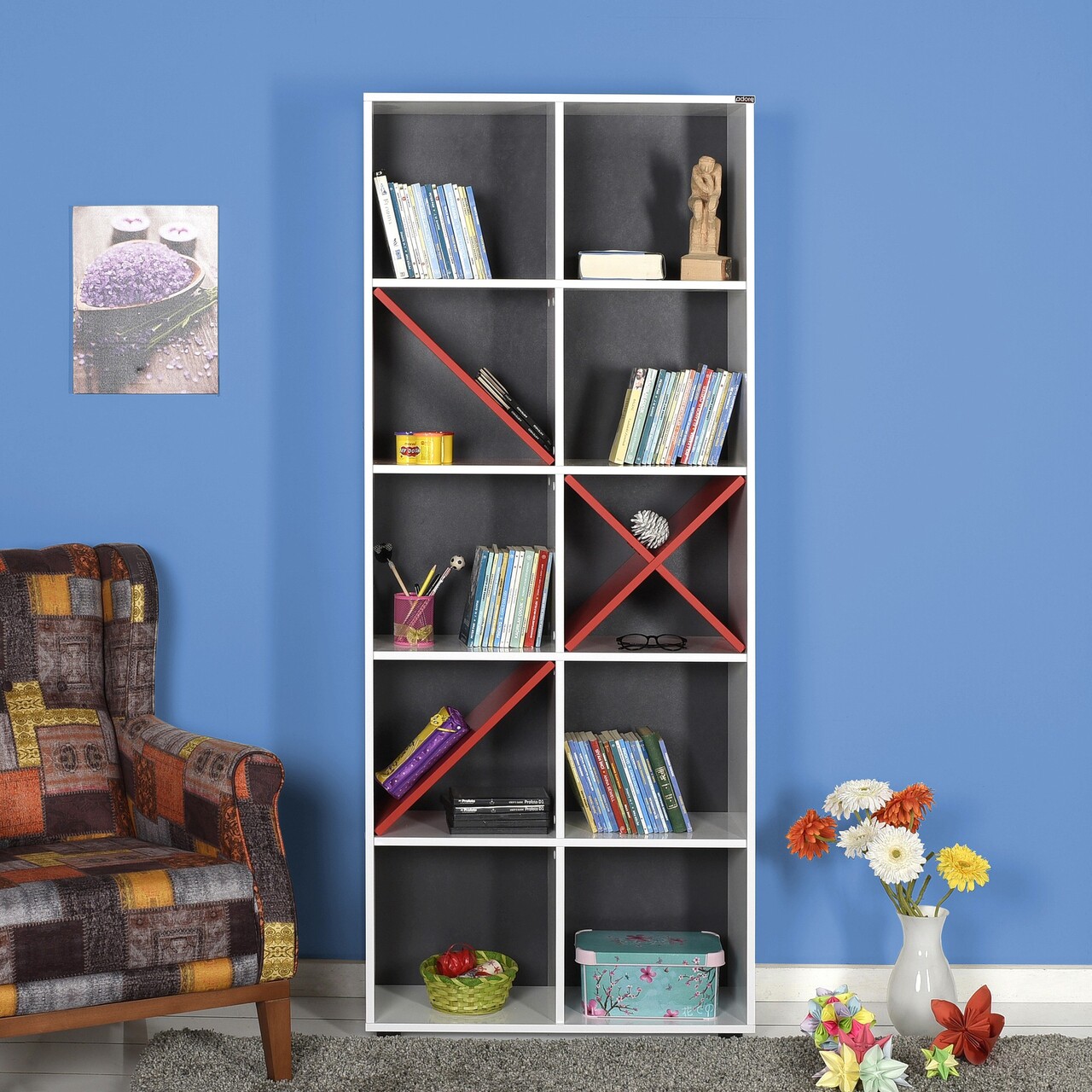 Corp biblioteca, Adore, Ktp-910-Bk-1, Alb/Rosu - 2 | YEO