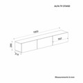 Comoda TV, Odessa, Alfa, 180x28.6x31.4 cm, Travertin