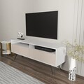 Comoda TV, Zena Home, Flay, Alb / Bej