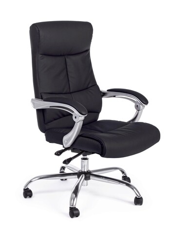 Scaun de birou lisbona, bizzotto, 76 x 65 x 116.5 cm, functie recliner, poliester, negru