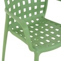 Scaun cu brate suprapozabil, Amir, 58 x 57 x 82 cm, plastic, verde