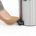 Cos de gunoi cu pedala, Brabantia, NewIcon Matt , 5 L, 27.2x20.5x29.1 cm, otel, argintiu