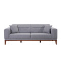Set canapea extensibilă, Unique Design, 867UNQ1672, Lemn de carpen, Gri